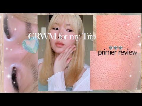 무보정₊˚⊹요즘 최애 프라이머 & 여행 속 느낀점 GRWM • 여름밤 수다파티 초대⋆ . ⋆ · 🌌 My favorite pore primer makeup (ENG/JPN)
